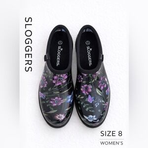 Sloggers Ditzy Spring Black Women's Shoes Sz 8 EUC